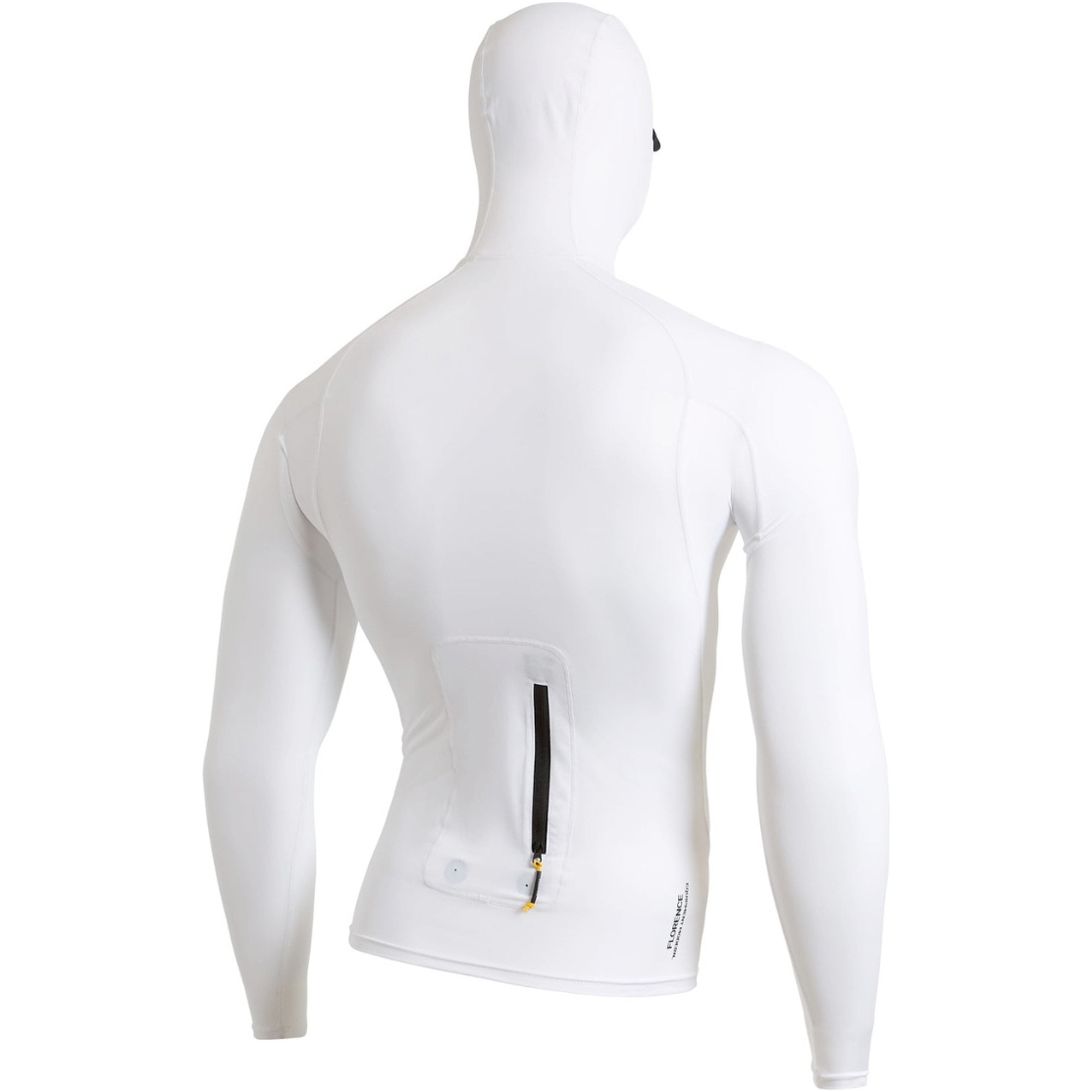 2026 Florence Marine X Mens Long Sleeve Utility Pocket Hooded Rash Vest FMSS00011 - White